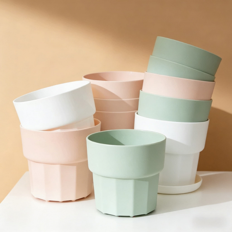 Echeveria Succulent - Vaso de Plástico Reforçado Inquebrável Estilo