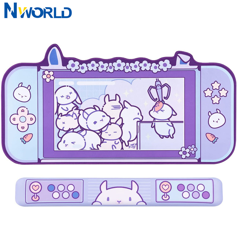Tradescantia Purple - Grande kawaii gaming mouse pad bonito