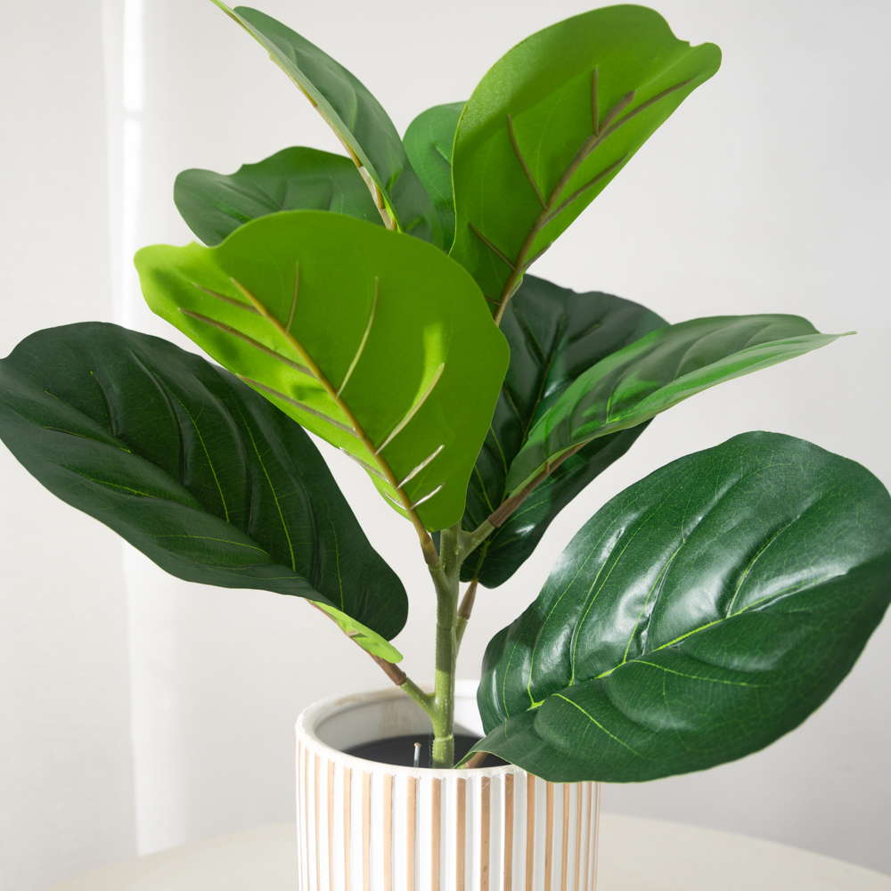 38cm 9 garfos plantas artifici - Ficus Lyrata Tree avaliação e preço
