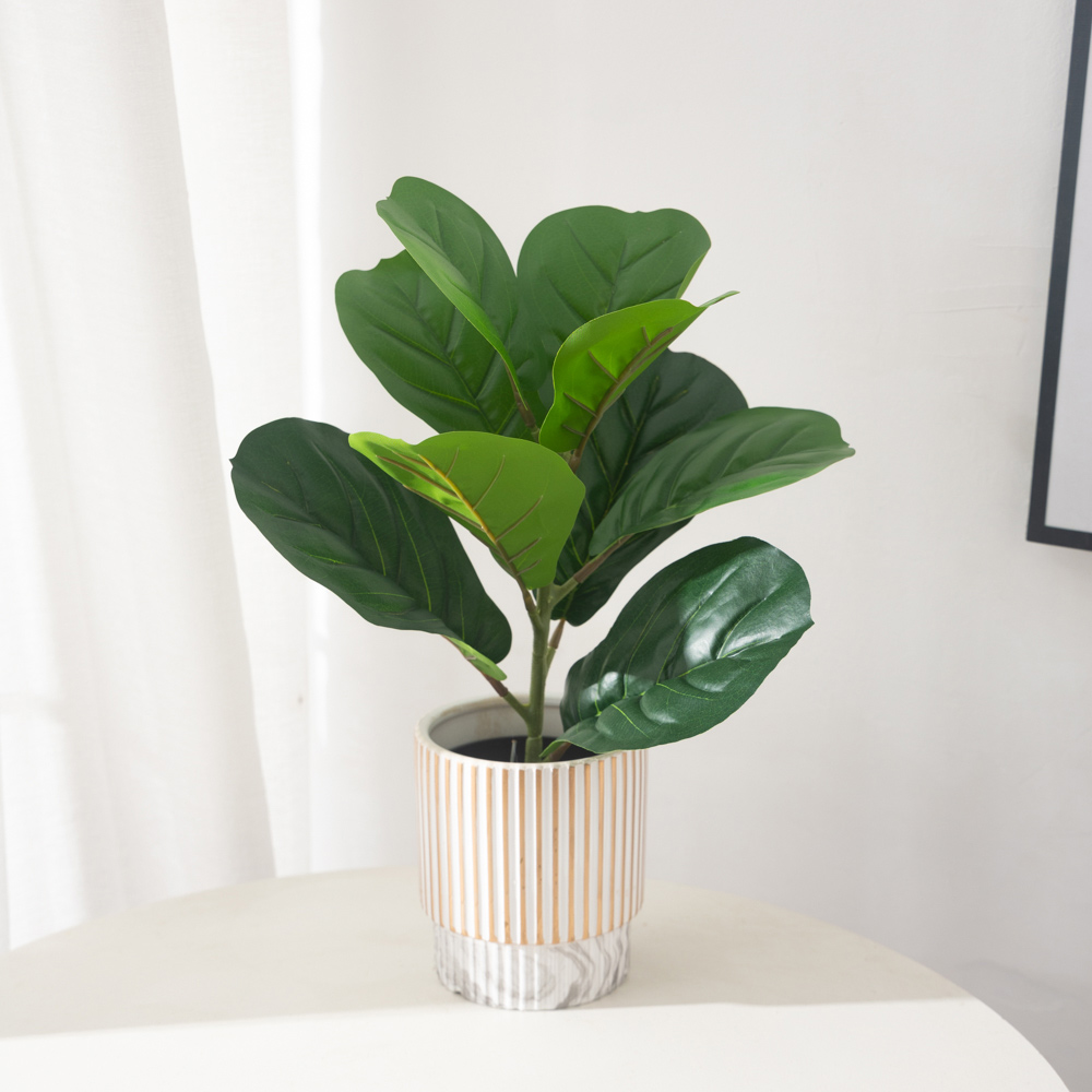 38cm 9 garfos plantas artifici - Ficus Lyrata Tree avaliação e preço