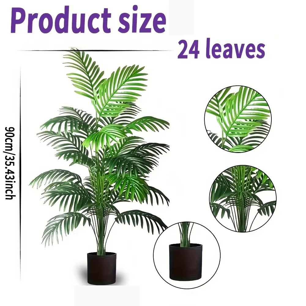 24 folhas areca palma plantas  - Ficus Lyrata Tree avaliação e preço